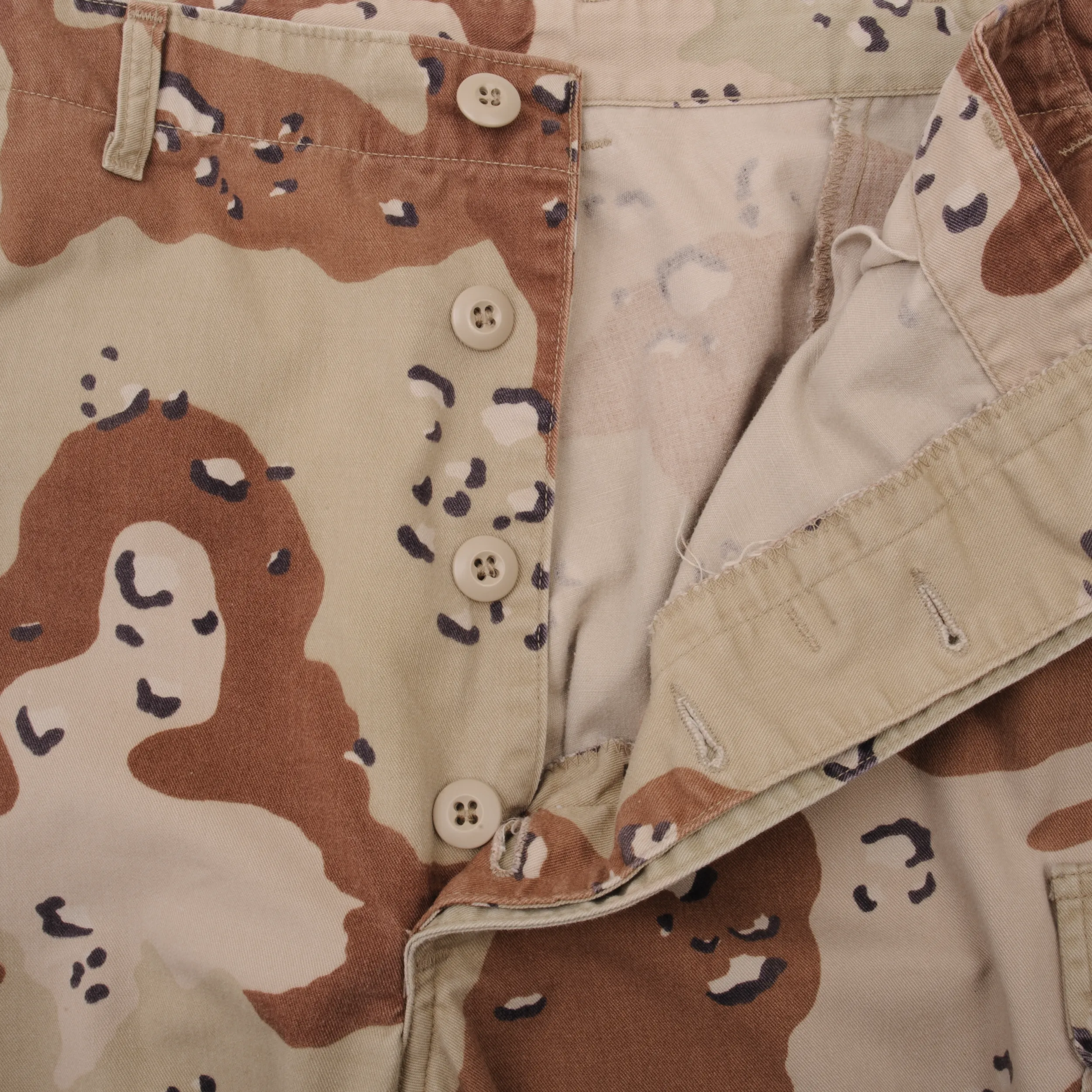 VINTAGE US ARMY COMBAT TROUSERS PANTS DESERT CAMOUFLAGE PATTERN 1990 LARGE LONG CHOCOLATE CHIP