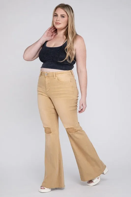 Violet Plus Size High Rise Flare Jeans