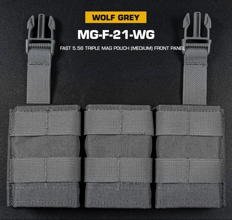 WOSport FAST 5.56 Triple Mag Pouch Front Panel (Medium)