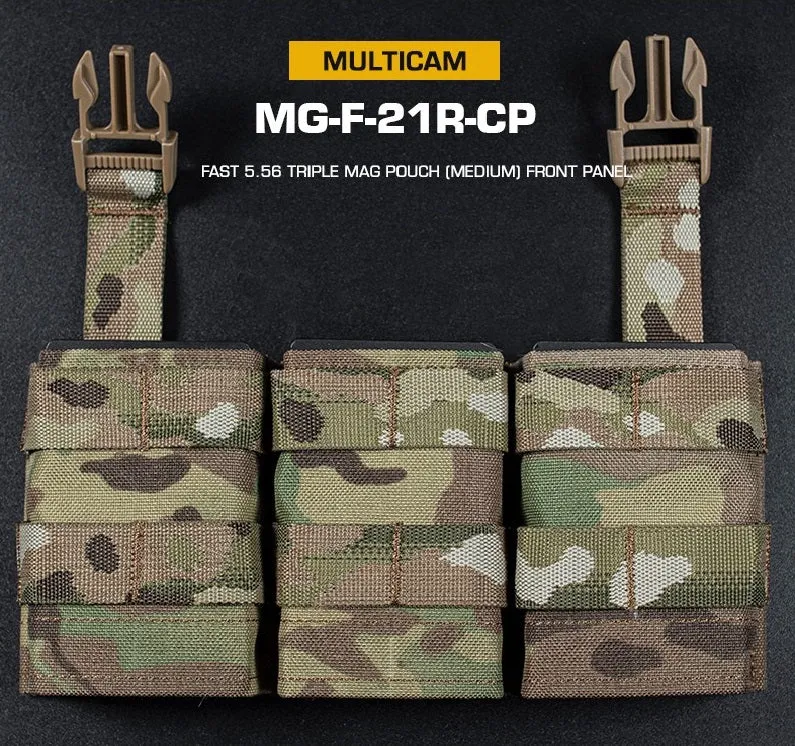 WOSport FAST 5.56 Triple Mag Pouch Front Panel (Medium)